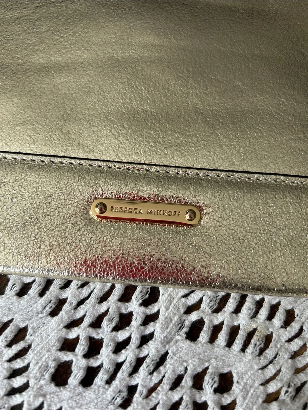 Rebecca Minkoff Metallic Gold Envelope Clutch